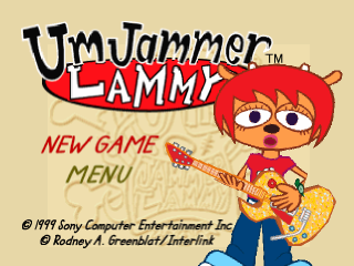 Um Jammer Lammy title screen for Playstation
